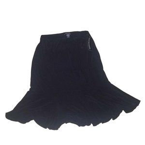 NWT Notations Women's Black Polyester Blend Trumpet Skirt Size XL